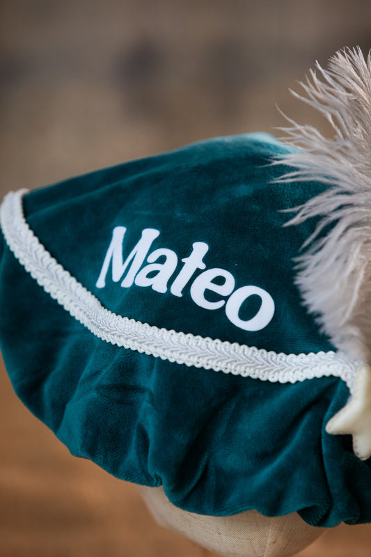 gepersonaliseerde pietenmuts met naam handgemaakt luxe