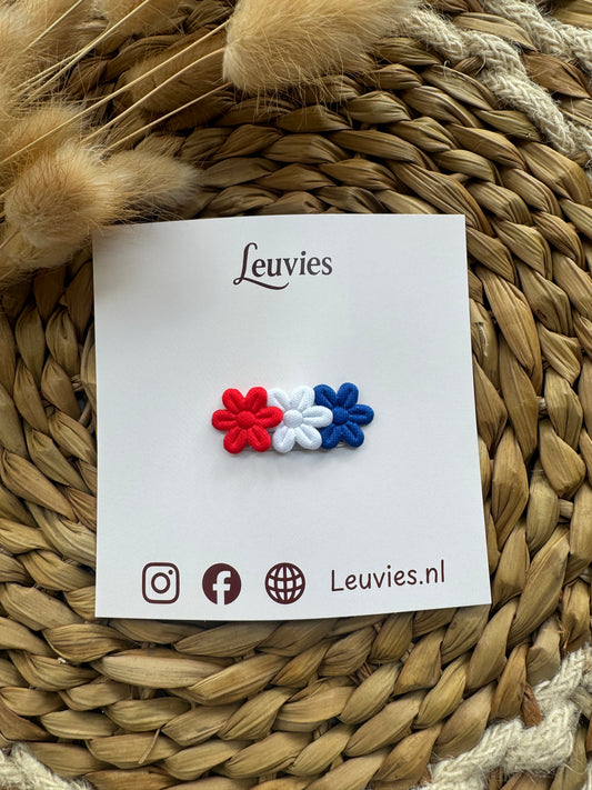 Antislip haarspeldjes bloemetjes koningsdag