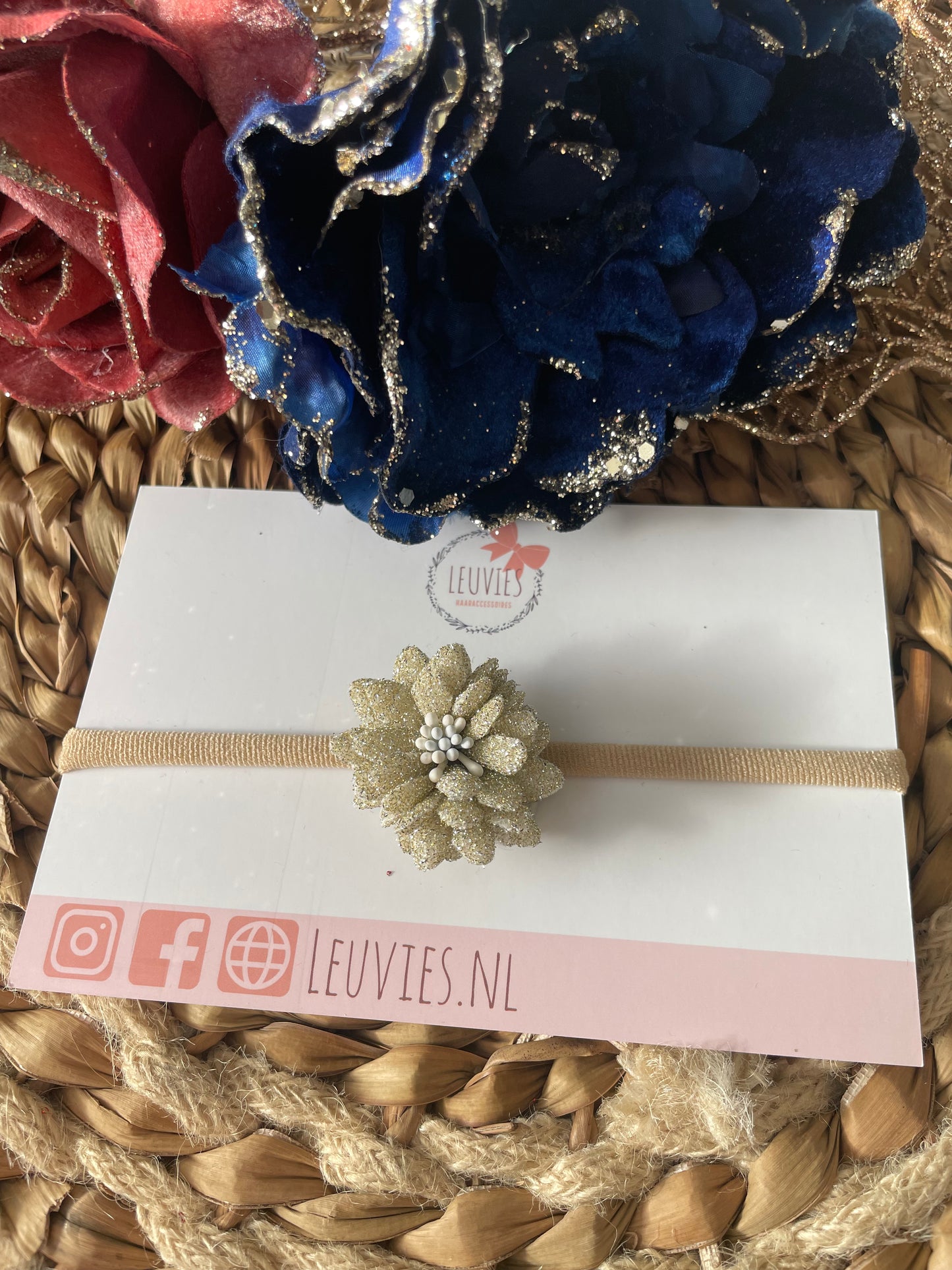 Christmas flower headband (3 colours)
