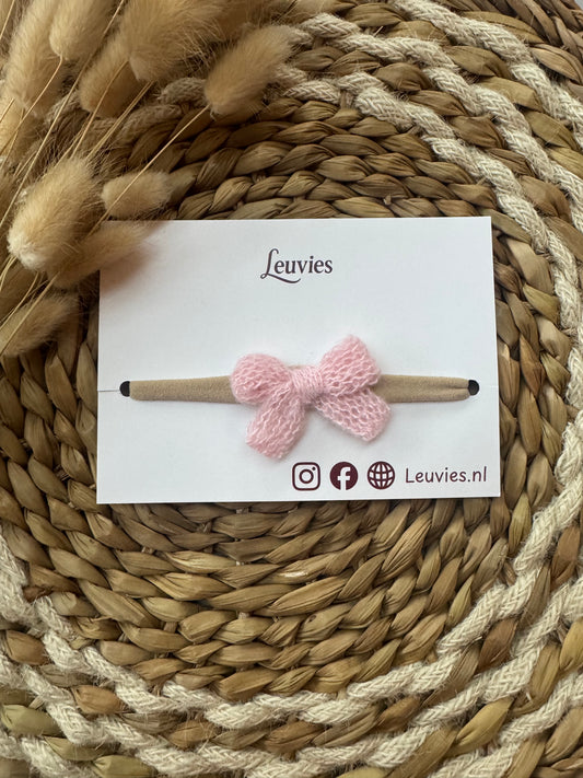 Haarbandje gehaakte strik (3 kleuren)