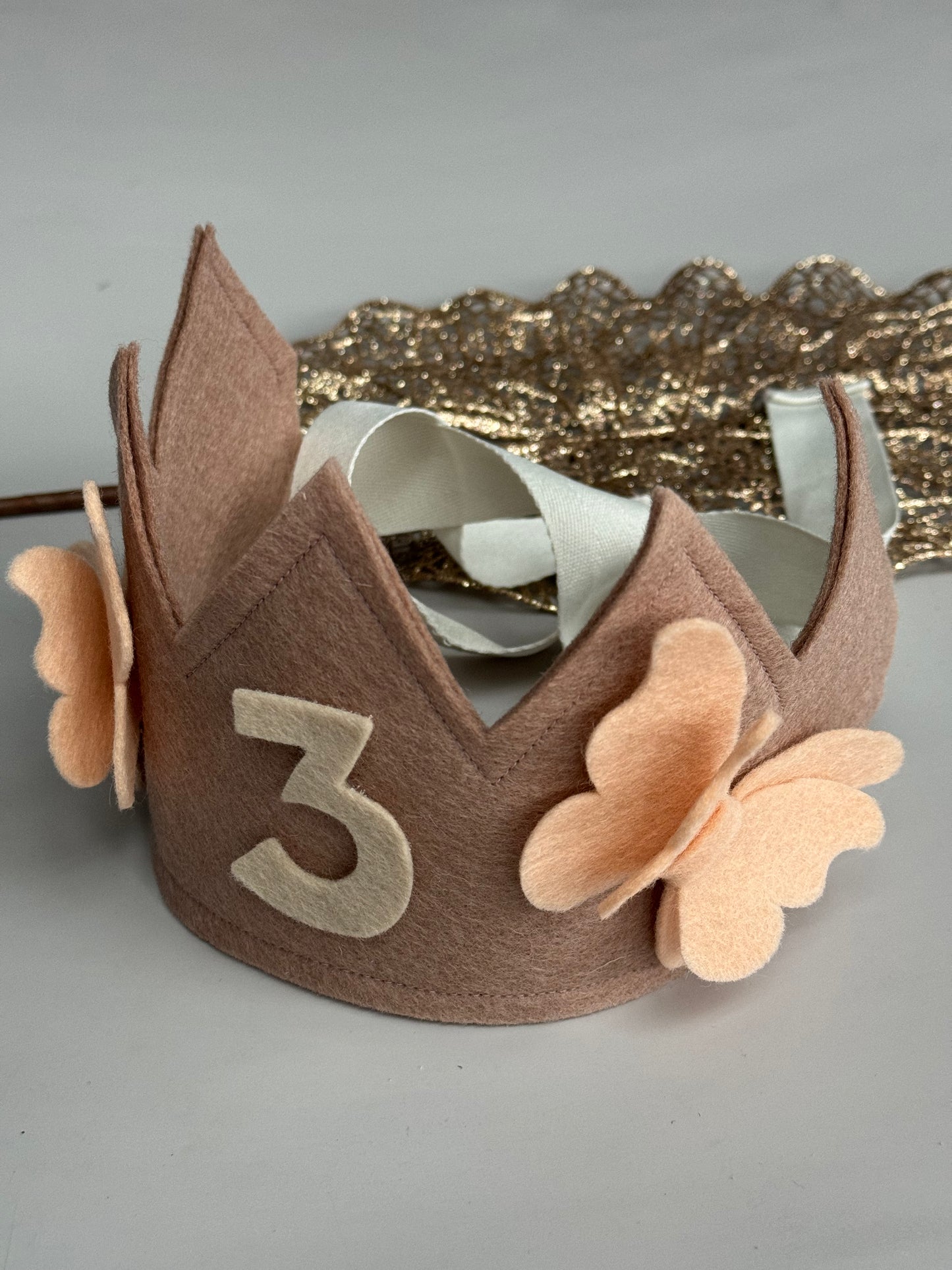 Verjaardagskroon Vlinder (met wisselbare cijfers)