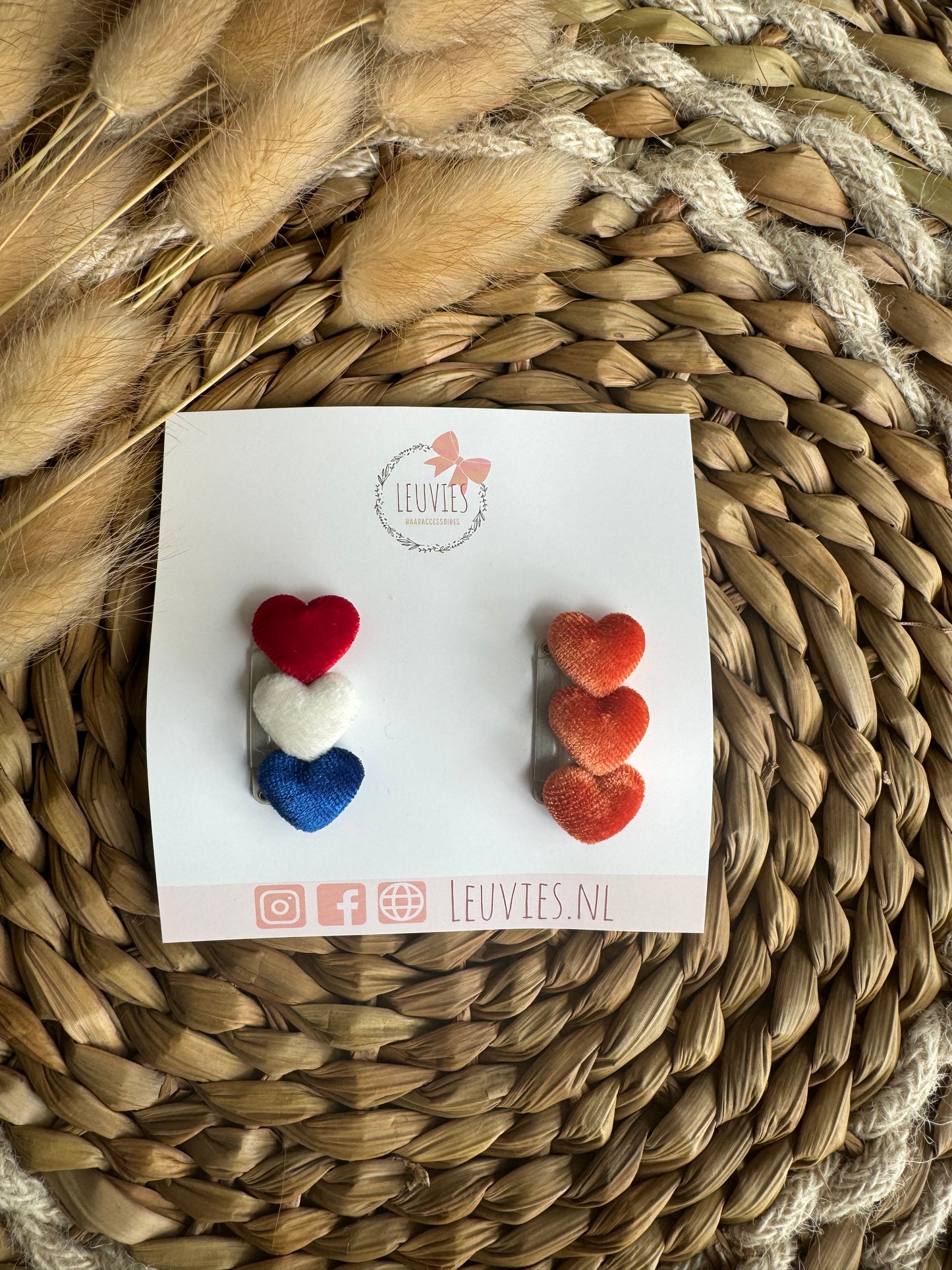 antislip haarspeldjes koningsdag rood wit blauw oranje speldjes