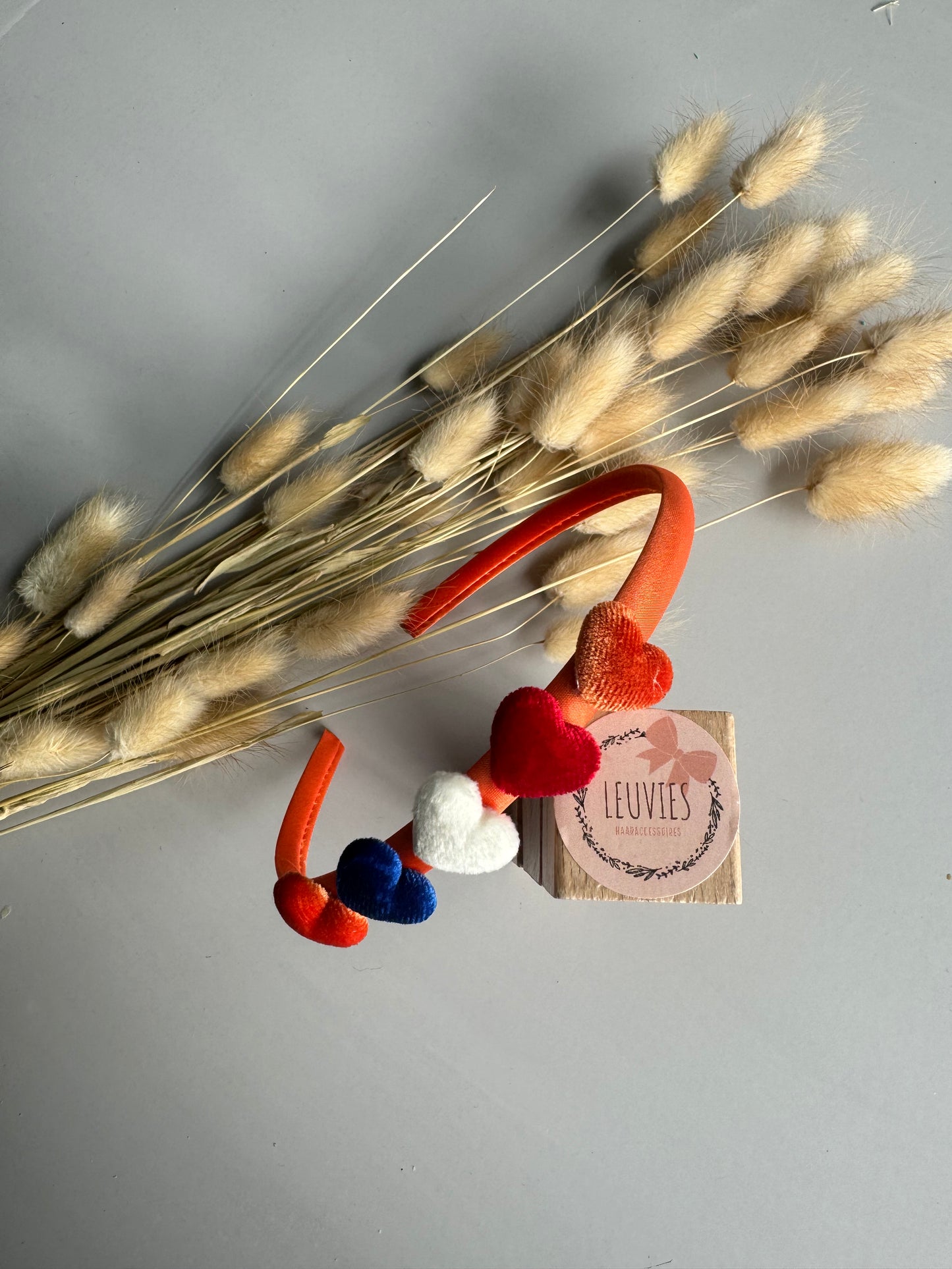 diadeem haarband koningsdag hartjes rood wit blauw oranje