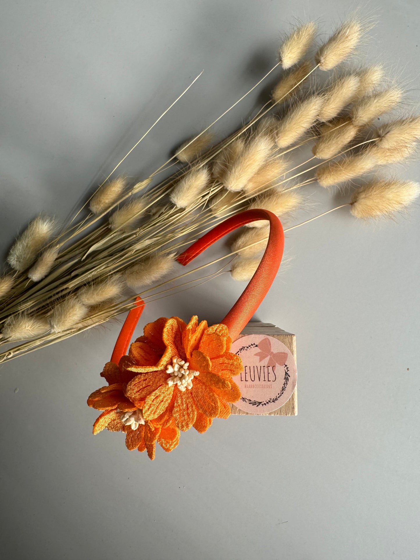 diadeem haarband koningsdag oranje bloemen