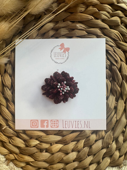 antislip haarspeldjes speldjes kerst glitter bloem