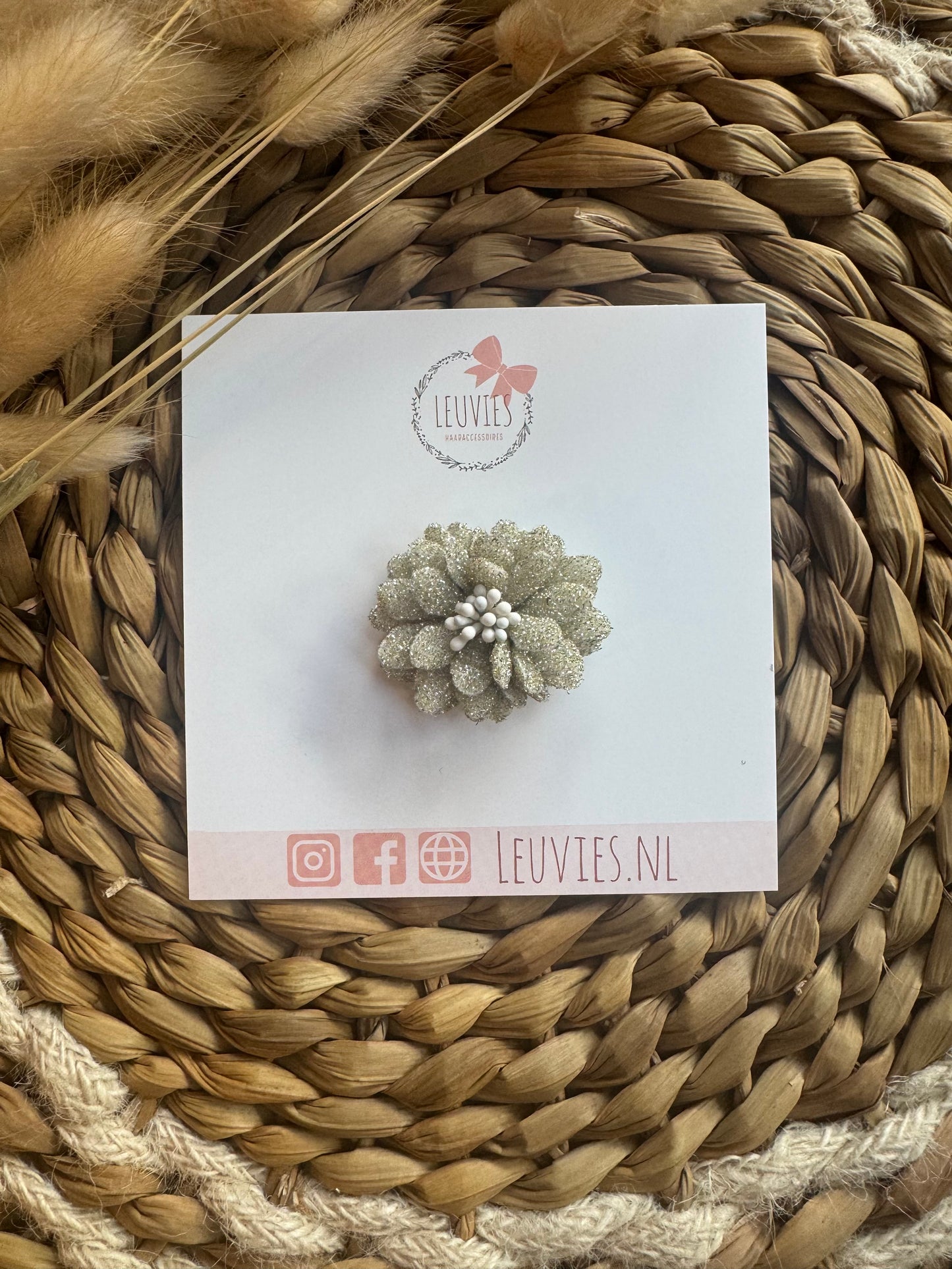 antislip haarspeldjes speldjes kerst glitter bloem