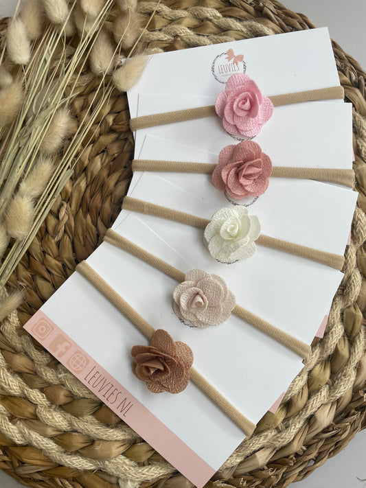 babyhaarbandje rose nylon haarbandje