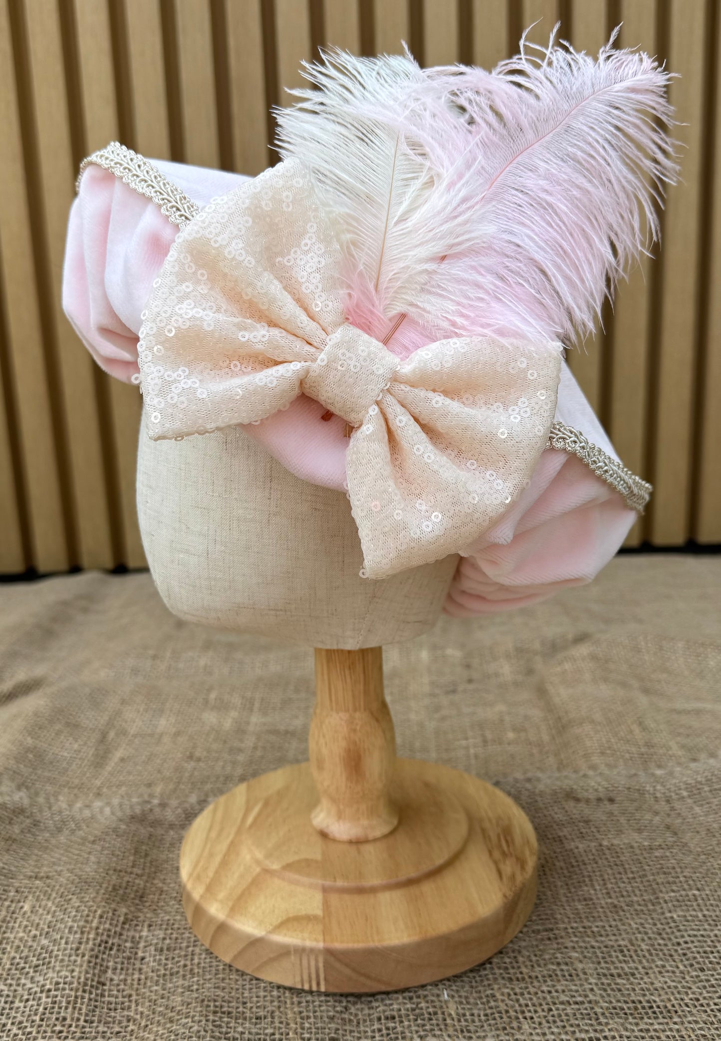 (personalized) Piet hat old pink with bow