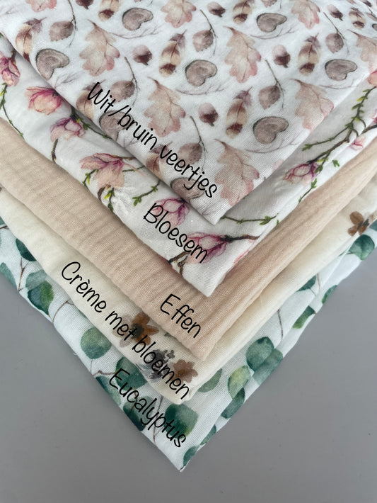 Non-slip hair clips muslin bow (8 variants)