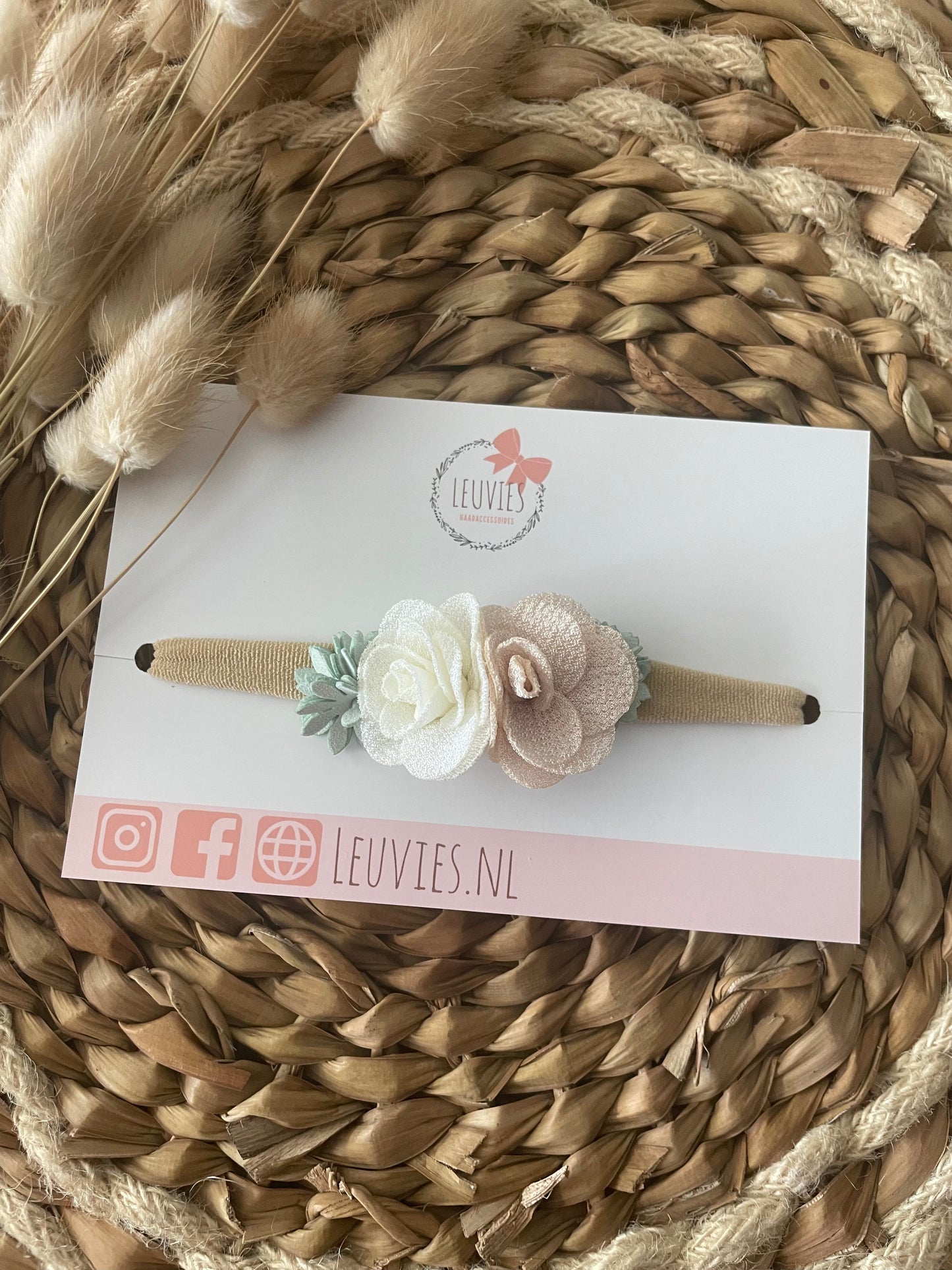 Haarbandje Nora Rose luxe (5 kleuren)