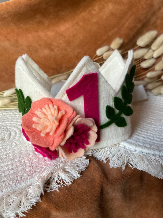 verjaardagskroon 100% wolvilt vilt vilten