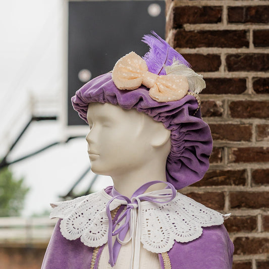 Pietenmuts (met naam) – Luxe lila met strik | Leuvies