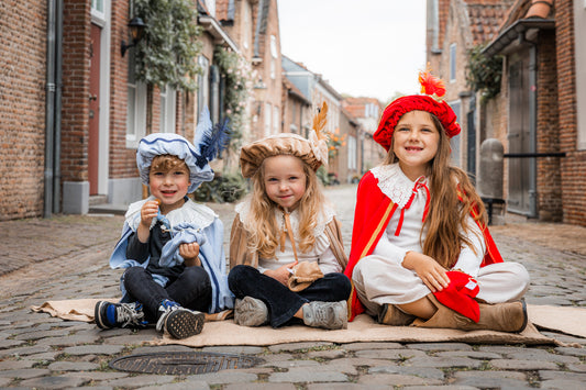 Luxe pieten piet verkleedset pietenmuts pietencape pepernotenzakje met naam gepersonaliseerd