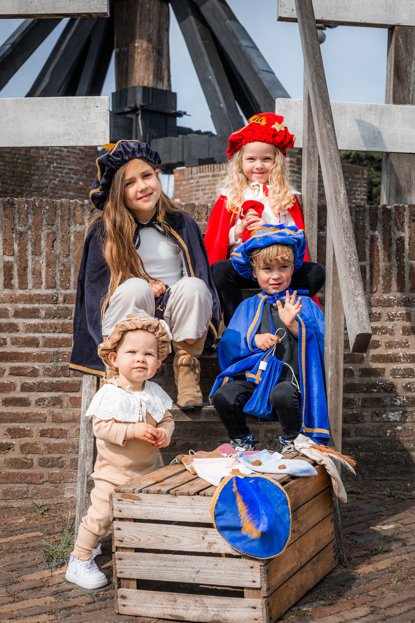 Luxe pieten piet verkleedset pietenmuts pietencape pepernotenzakje met naam gepersonaliseerd