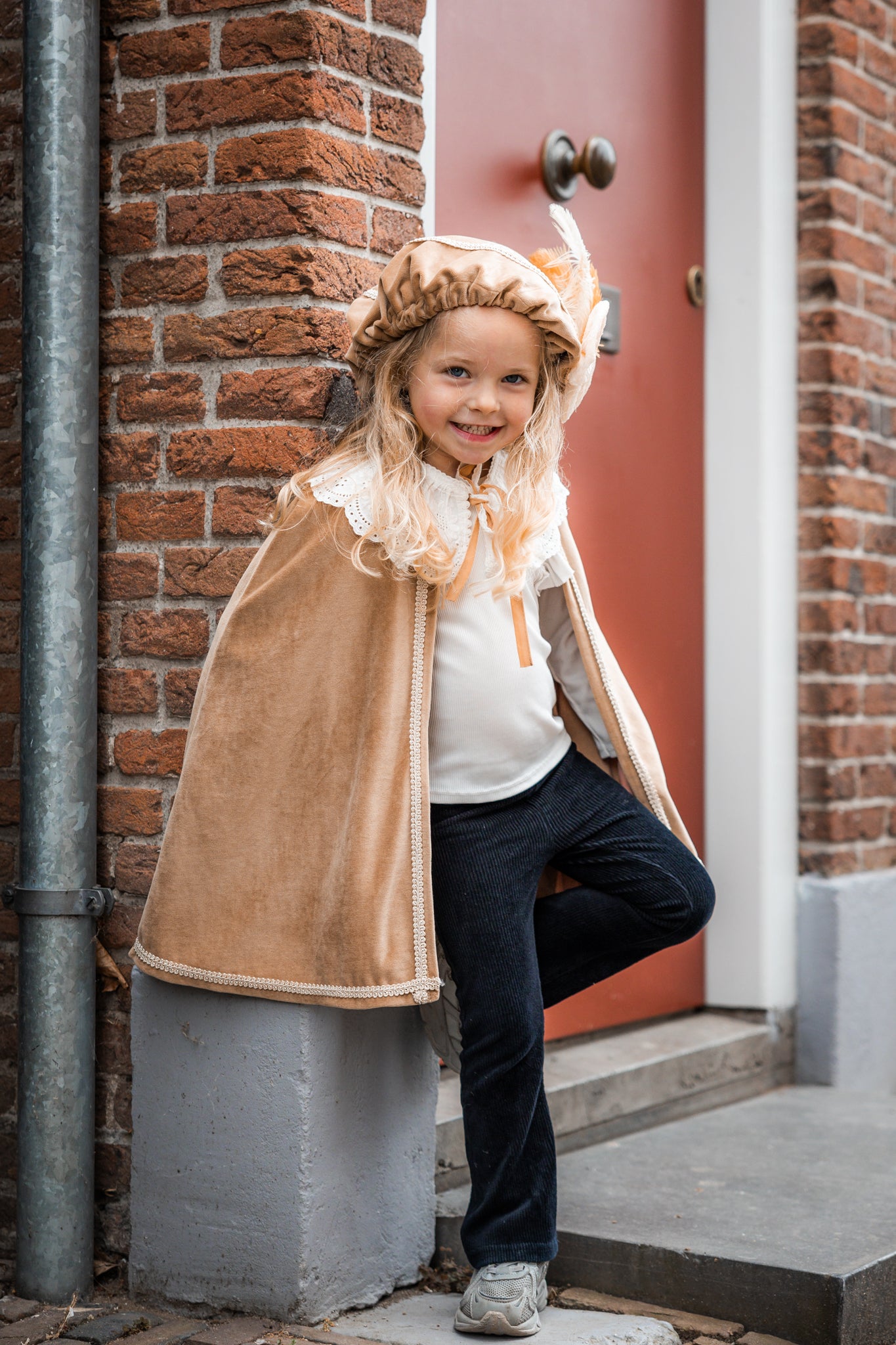 (gepersonaliseerde) pietenmuts beige met strik