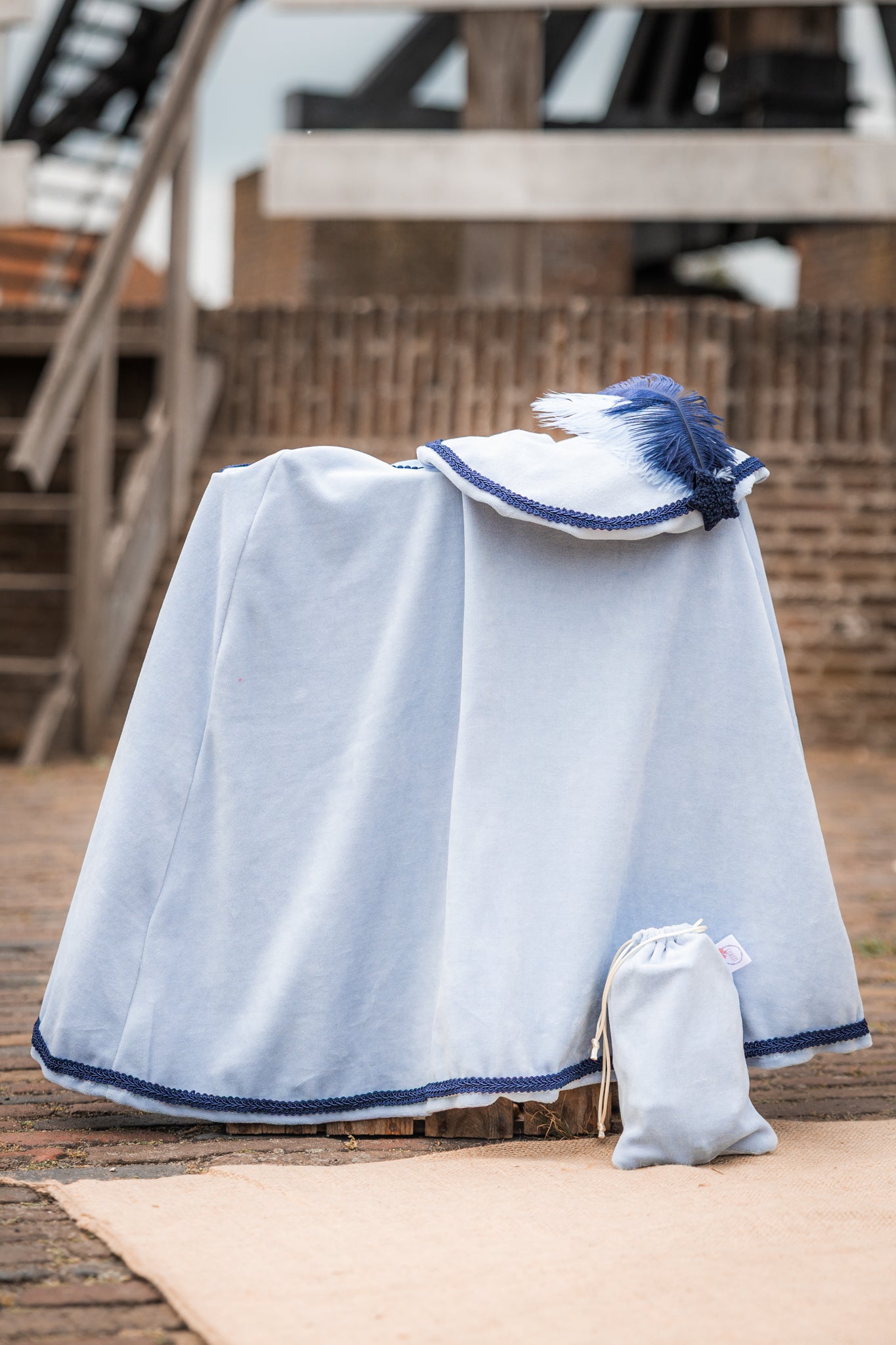 Luxe pieten piet verkleedset pietenmuts pietencape pepernotenzakje met naam gepersonaliseerd