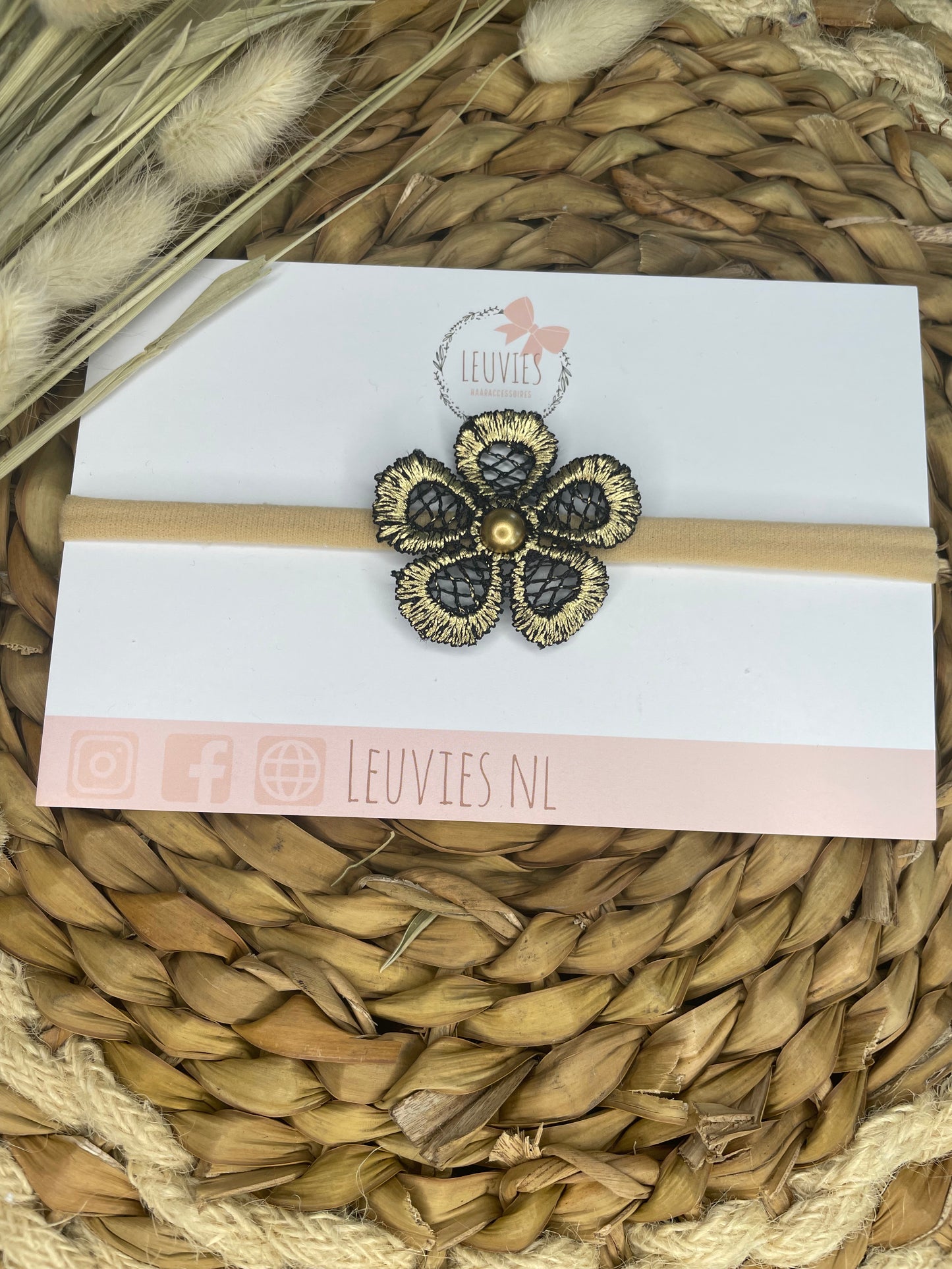 Haarbandje bloem Leah (2 kleuren)