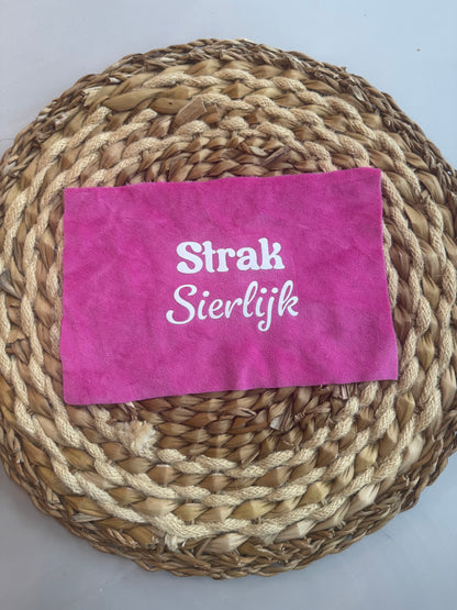 (gepersonaliseerde) pietenmuts fuchsia roze met strik