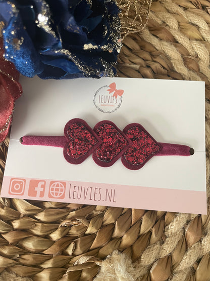 Headband Christmas heart (3 colors)