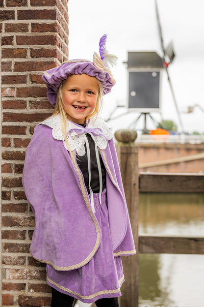 Pietenmuts (met naam) – Luxe lila met strik | Leuvies
