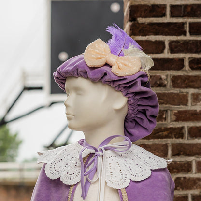 Pietenmuts (met naam) – Luxe lila met strik | Leuvies