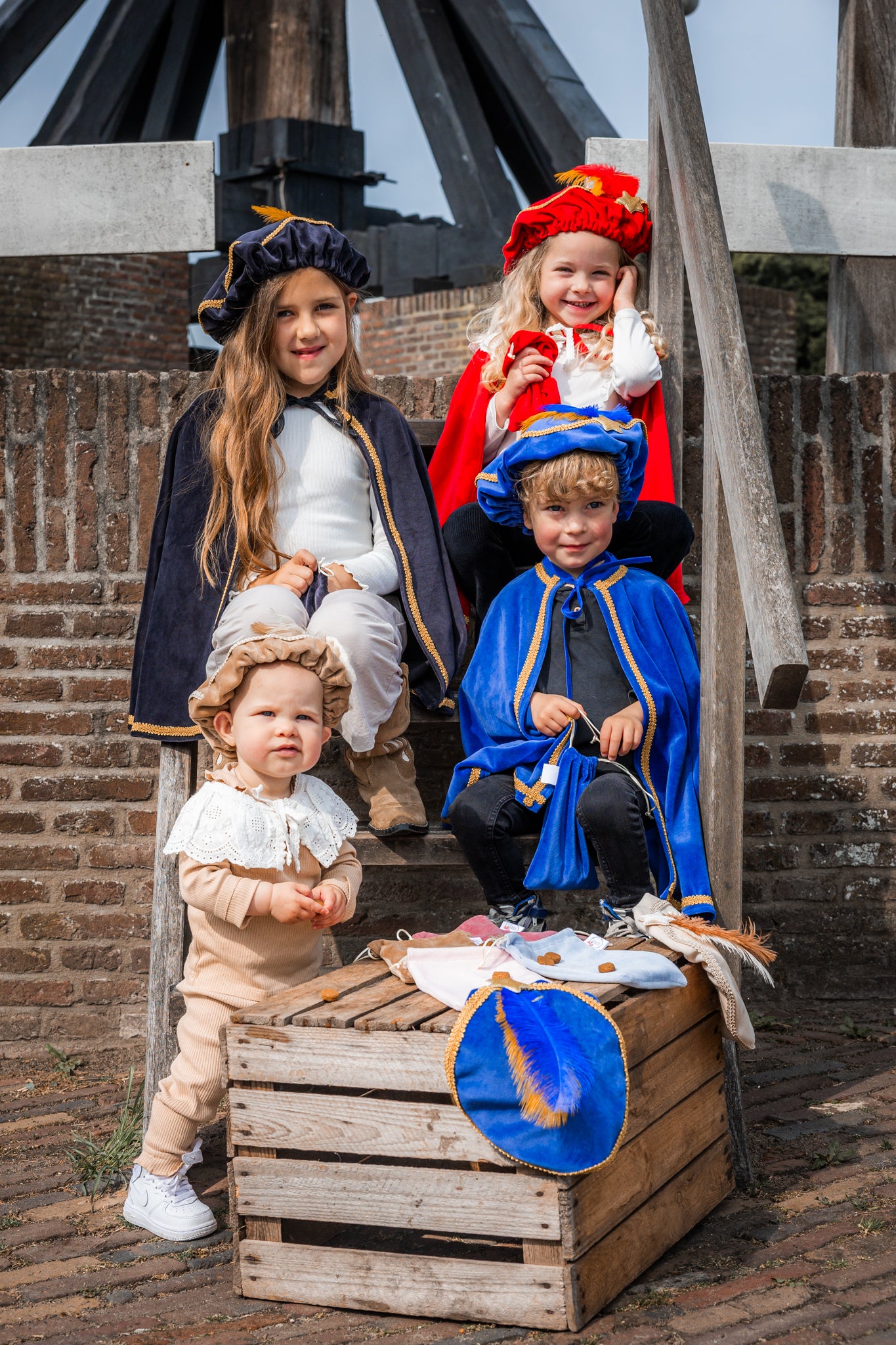 Pietencape kobalt blauw
