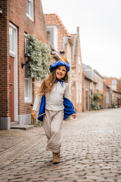Pietencape kobalt blauw