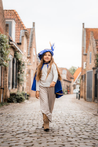 Pietencape kobalt blauw