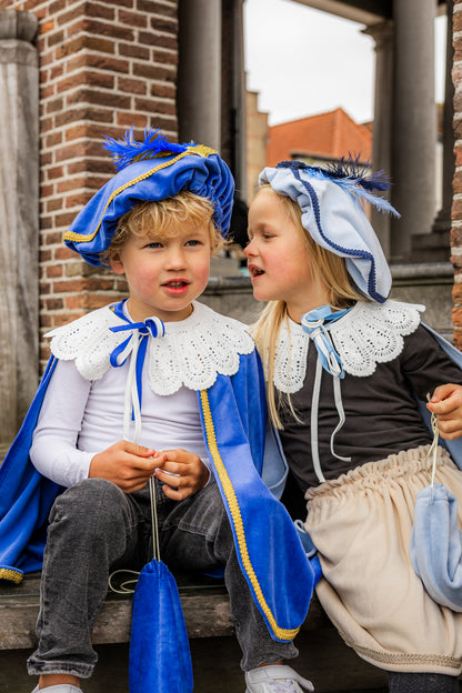 Pietenmuts (met naam) - Luxe lichtblauw met ster | Leuvies