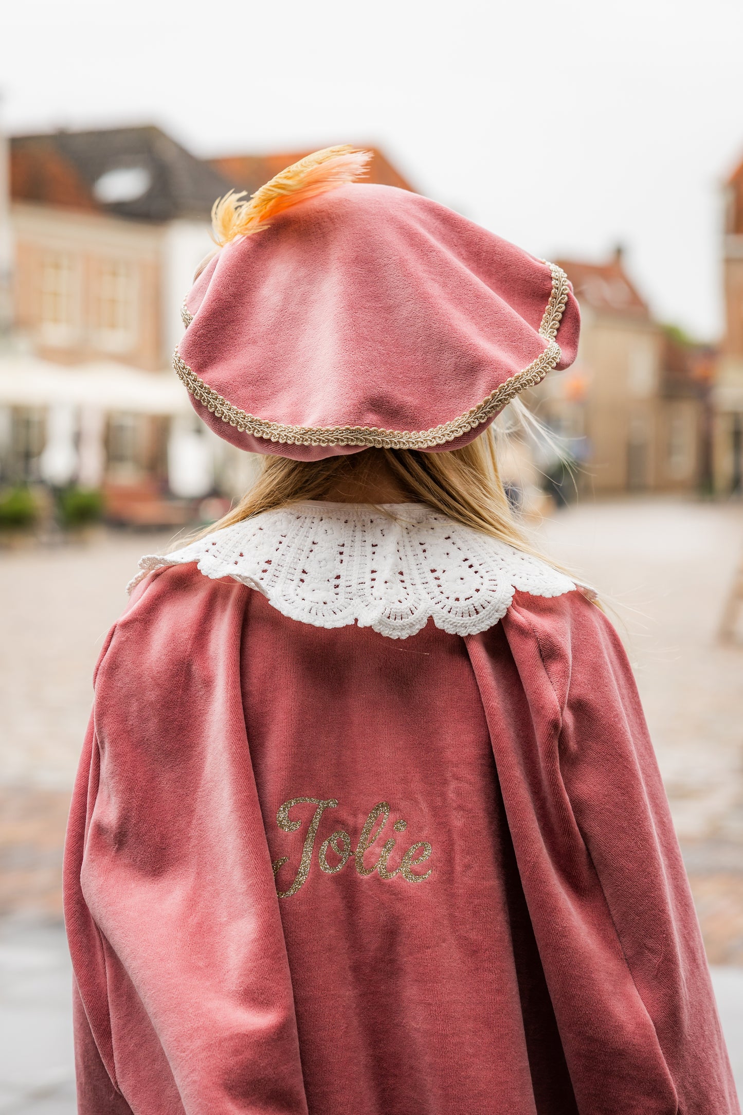 (personalized) Piet hat old pink with bow