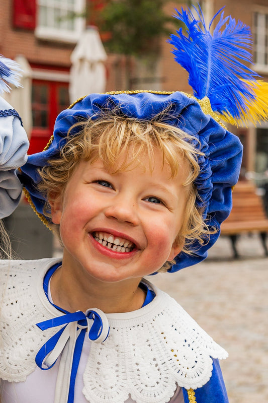 Pietenmuts (met naam) - Luxe kobalt blauw met ster | Leuvies