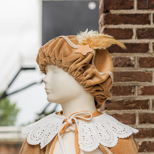 Pietenmuts (met naam) - Luxe beige met ster | Leuvies