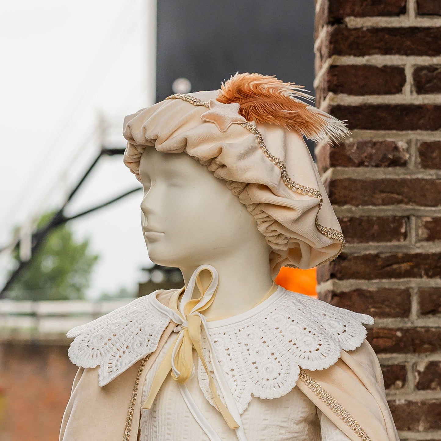 (personalized) cream pieten hat with star