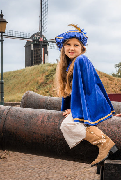 Pietencape kobalt blauw